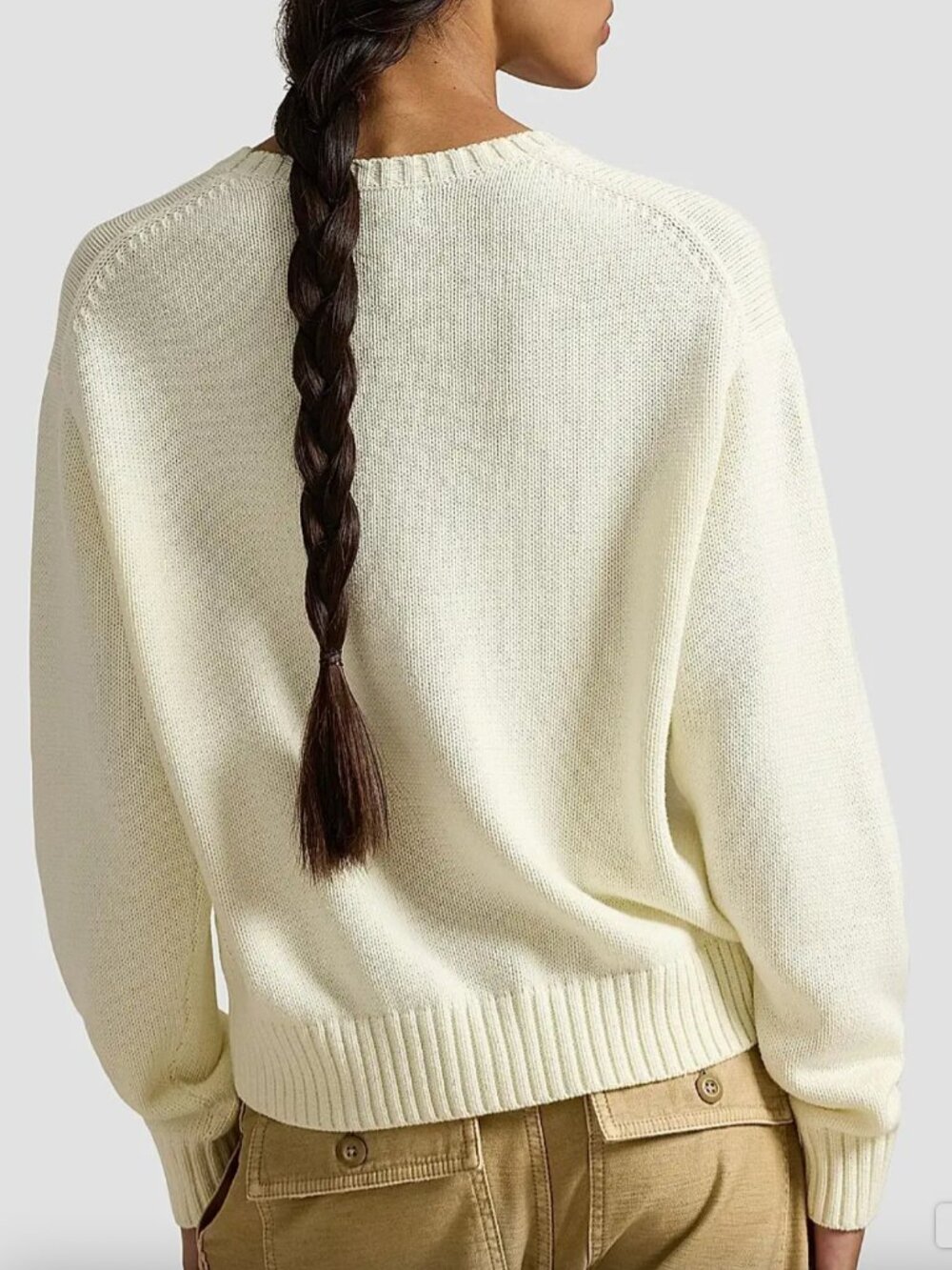Polo Ralph Lauren Traveler Bear Cotton Sweater Size M - Picture 3 of 8